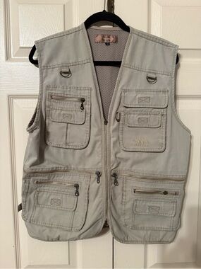 Men's Multi-Pocket Utility Vest - Light Gray